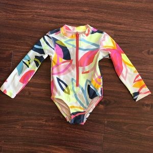 Tea Collection long sleeve rash guard swim suit 2T